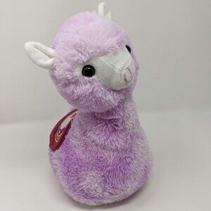 Hug Fun Llama Alpaca Stuffed Animal Purple Plush Toy with Saddle Easter